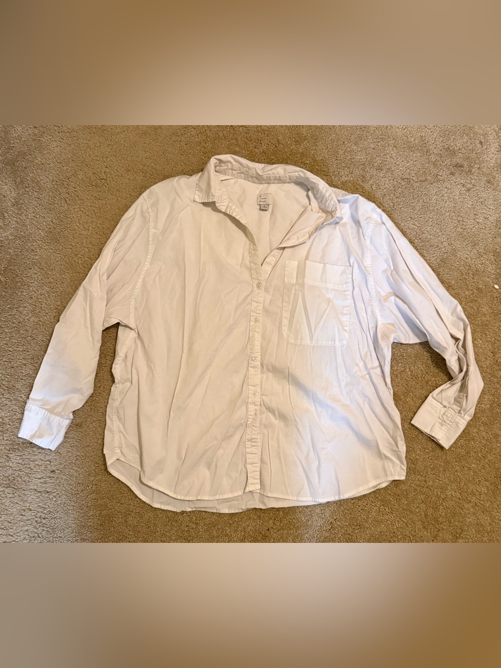 a new day White Button-Down Women's Shirt